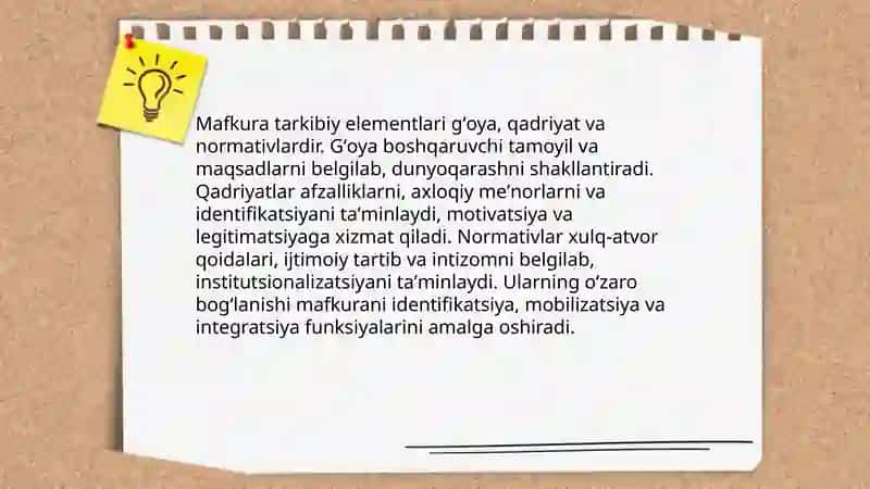 Mafkura tushunchasi tarkibi asosiy xususiyatlari va funksiyalari 4