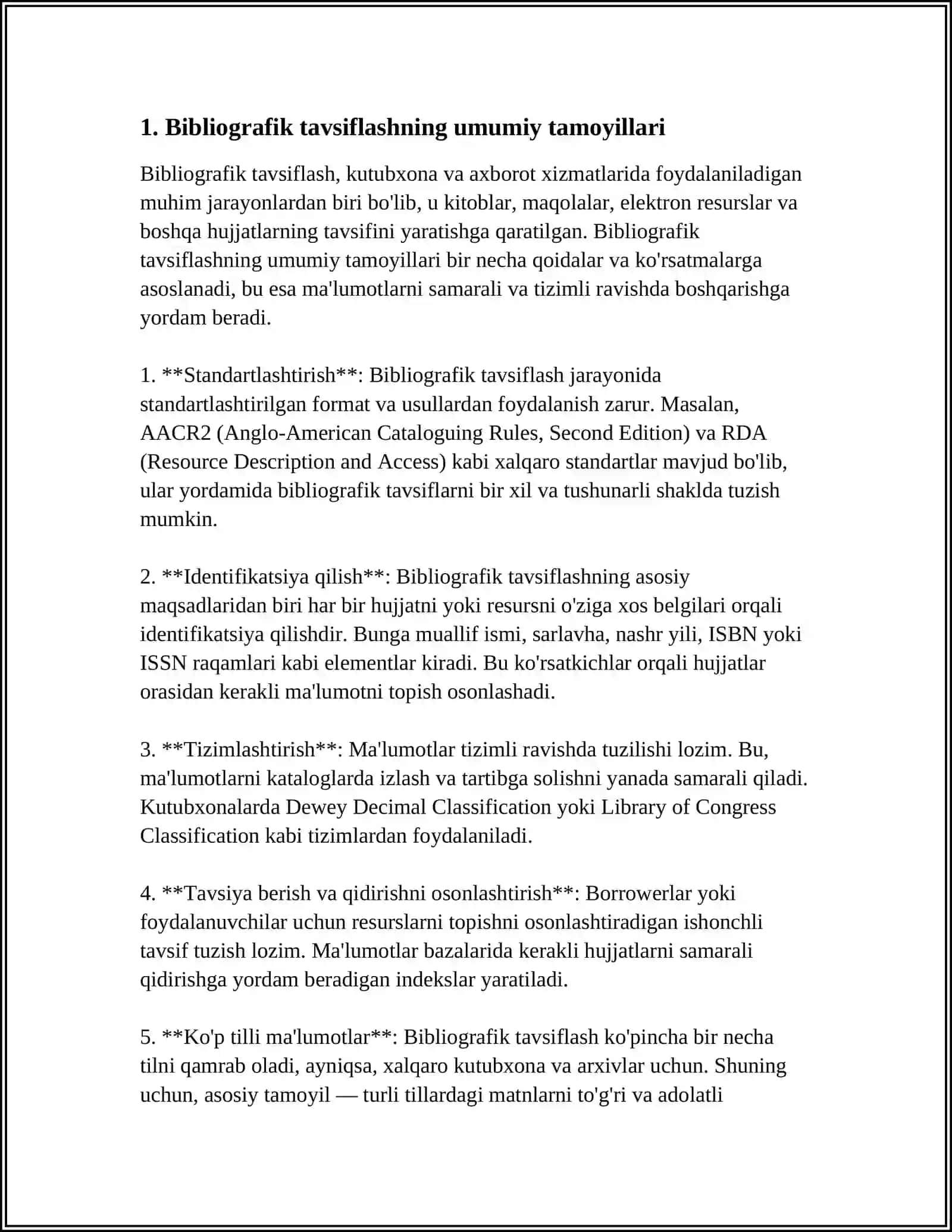 VAQTLI NASHRLARGA BIBLIOGRAFIK TAVSIFLASH USULLARI 4