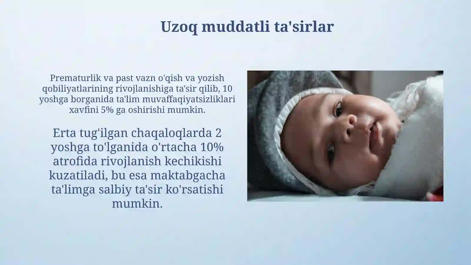 Muddatiga yetib va chala tugʻilgan chaqaloqlar 4