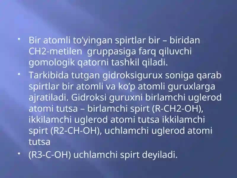 SPIRTLARNING NOMLANISHI VA IZOMERIYASI 4