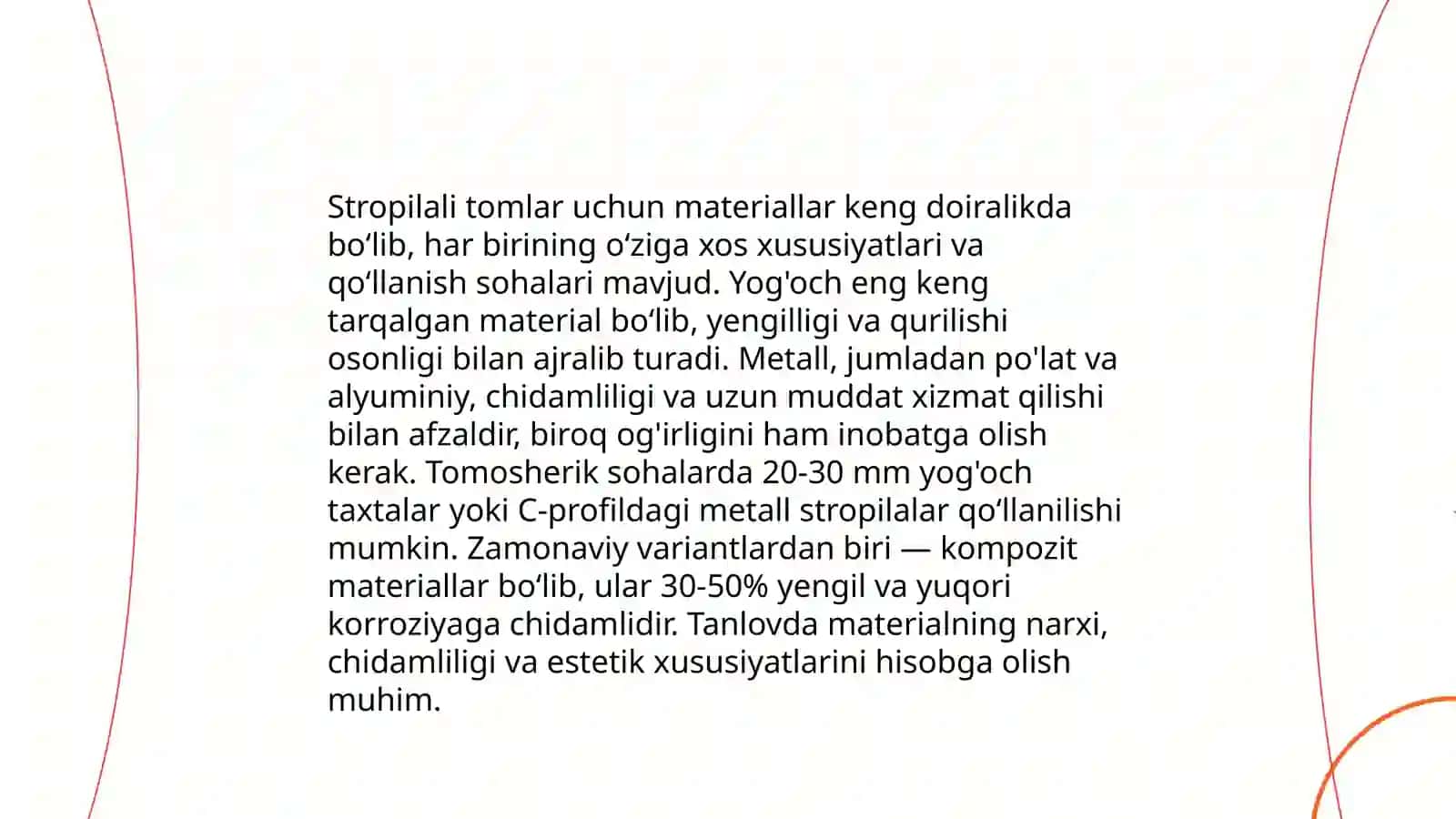 Stropilali tomlar va Tom qoplamalari 4