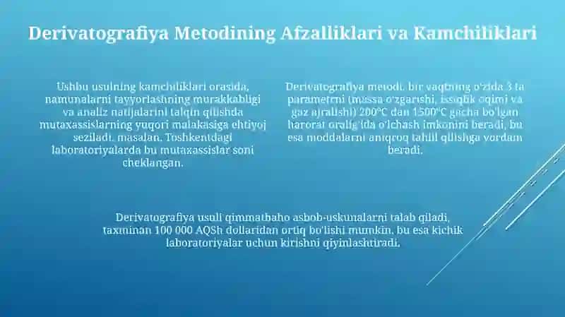 Derivatografiya usulida moddalarni tahlil qilish 4