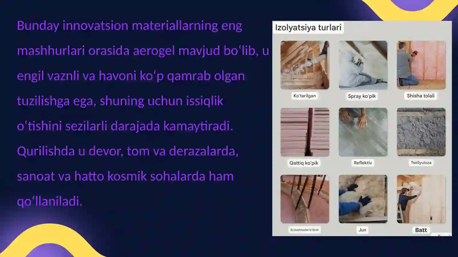 Innovatsion issiqlik izolyatsiyalovchi materiallarda 4