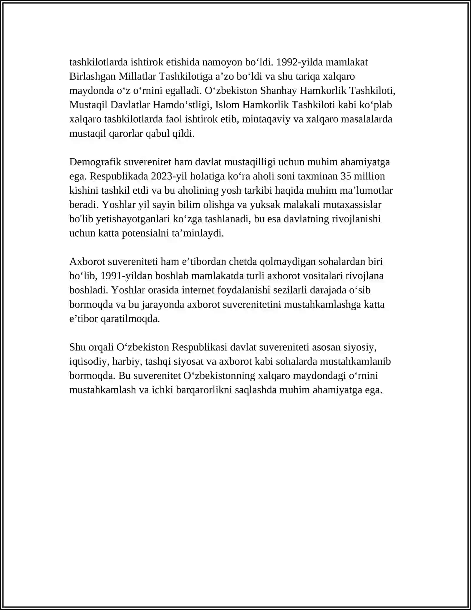 Oʻzbekiston Respublikasining Konstitutsiyasi 4