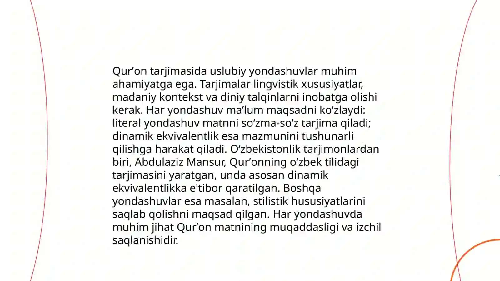 Mustaqillik yillarida Qurʼonning oʻzbek tiliga tarjima qilinishi va tafsirlari 4