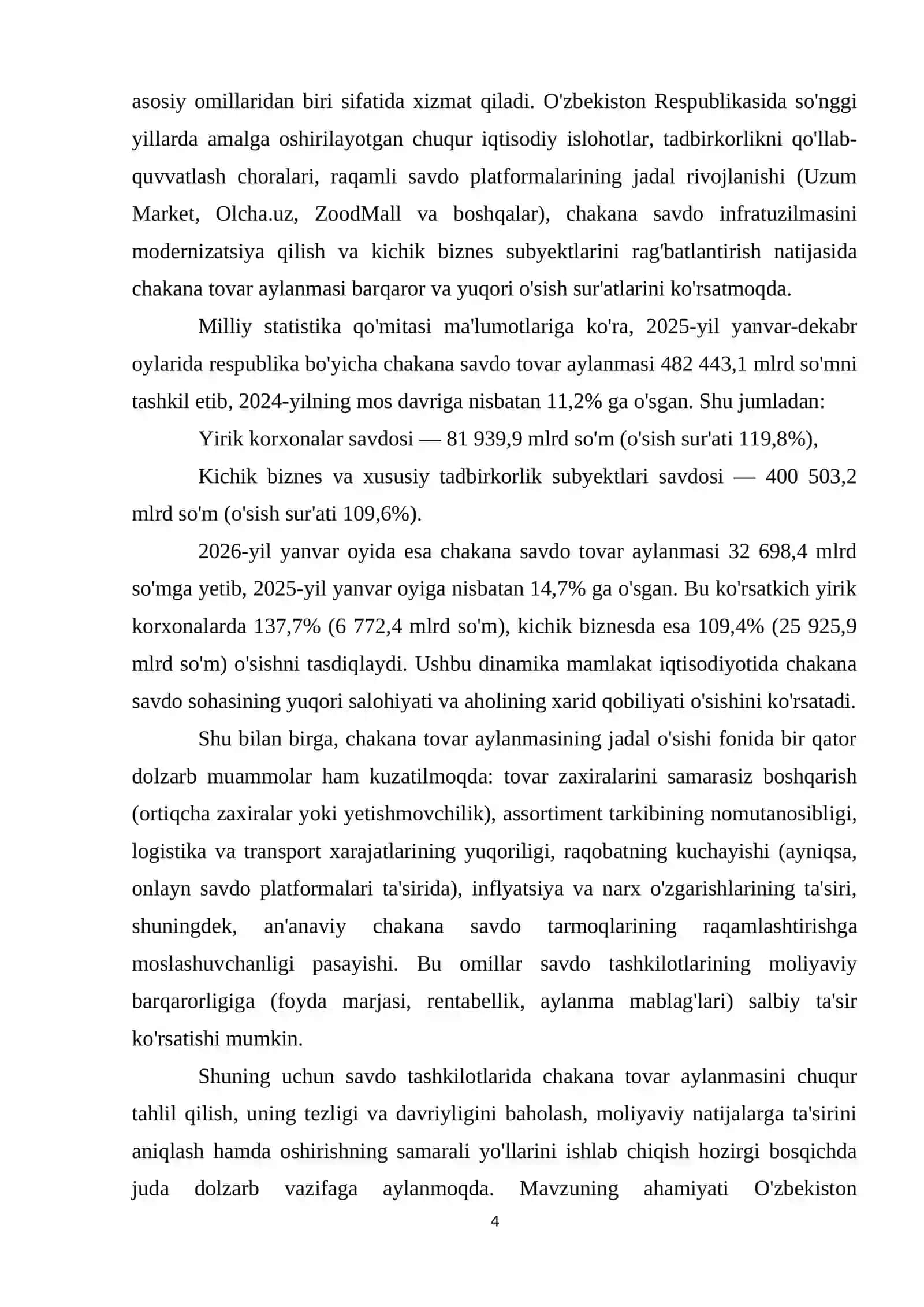 SAVDO TASHKILOTLARIDA CHAKANA TOVAR AYLANMASI TAHLILI 4