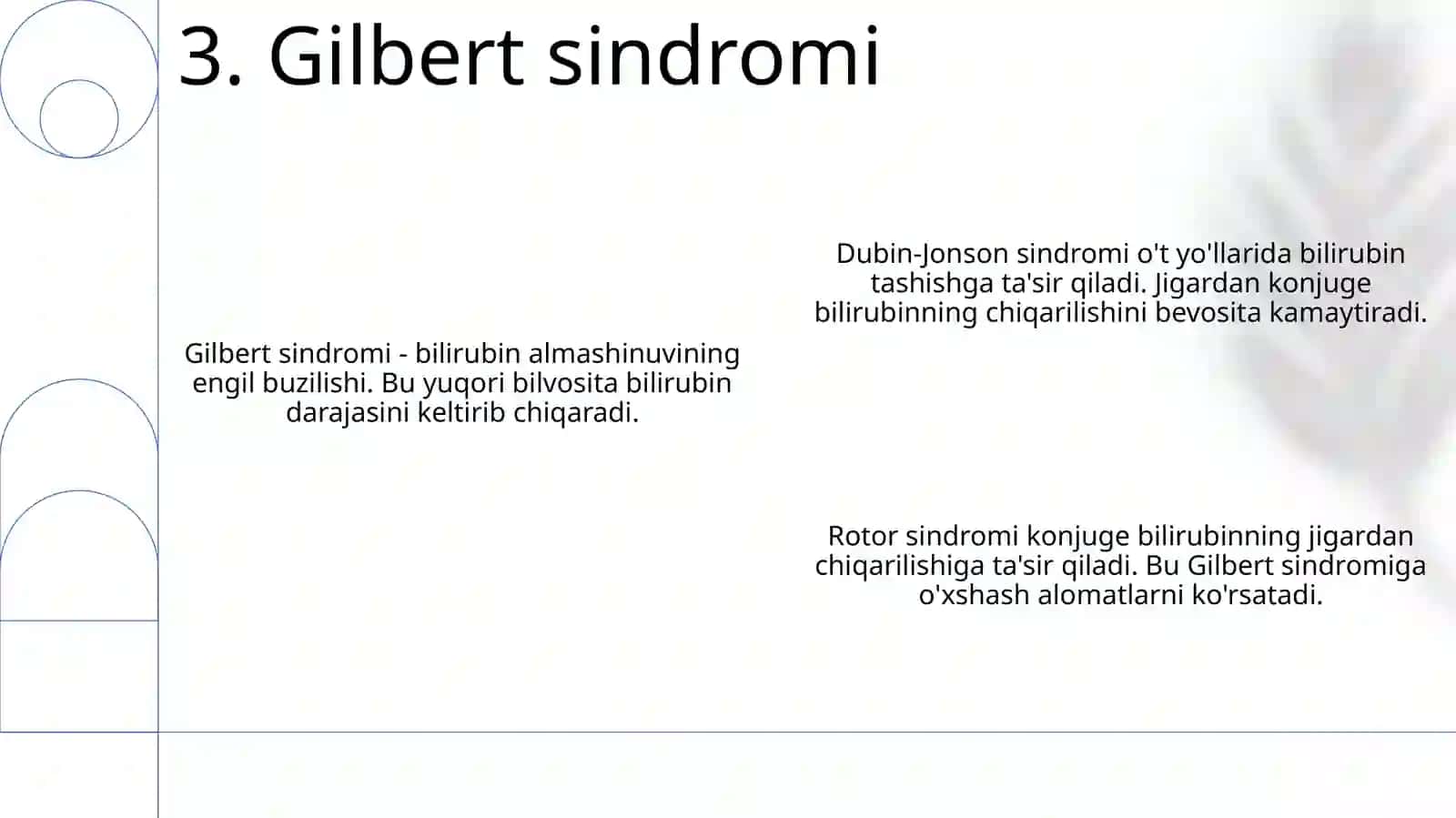 Jilber, Dabin-Jonson, Rotor, Krigler-Nayyar Sindromlarining Biokimyoviy Asosi 4