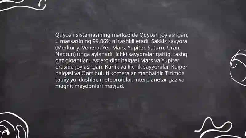 A2.Quyish sistemasi va sayyoralar 4