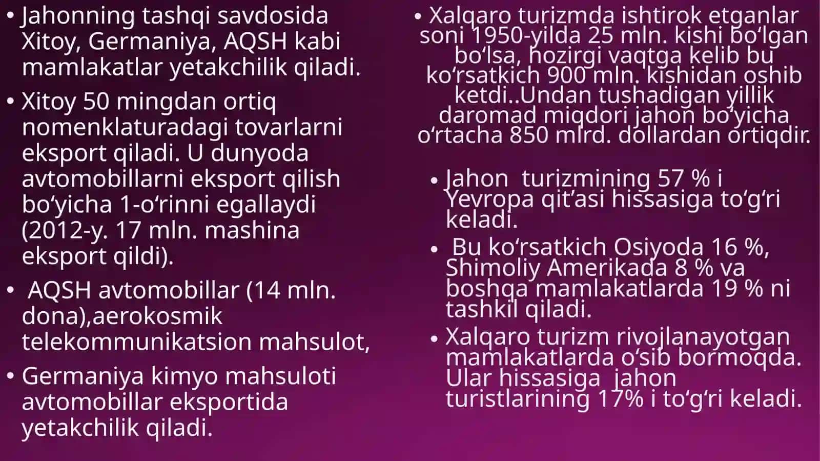 Xalqaro iqtisodiy aloqalar 4