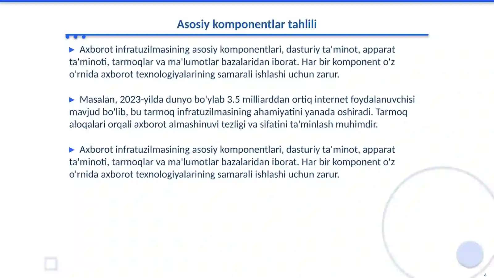 Axborot texnalogiyalarining infratuzilmasi 4