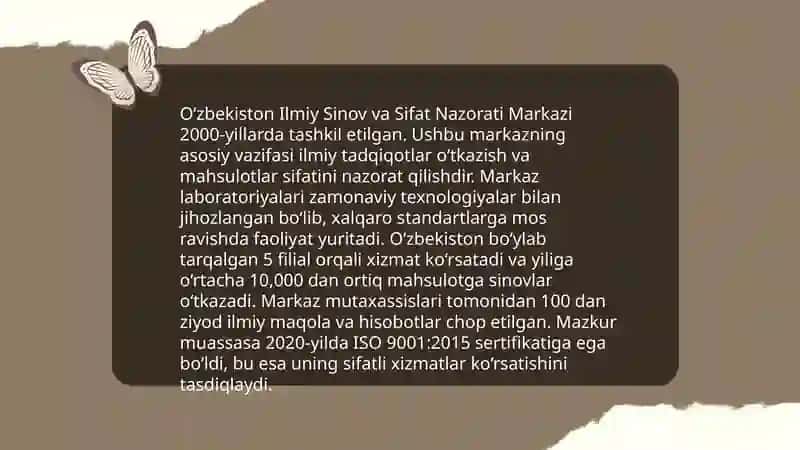 Oʼzbekiston ilmiy sinov va sifat nazorati markazi 4