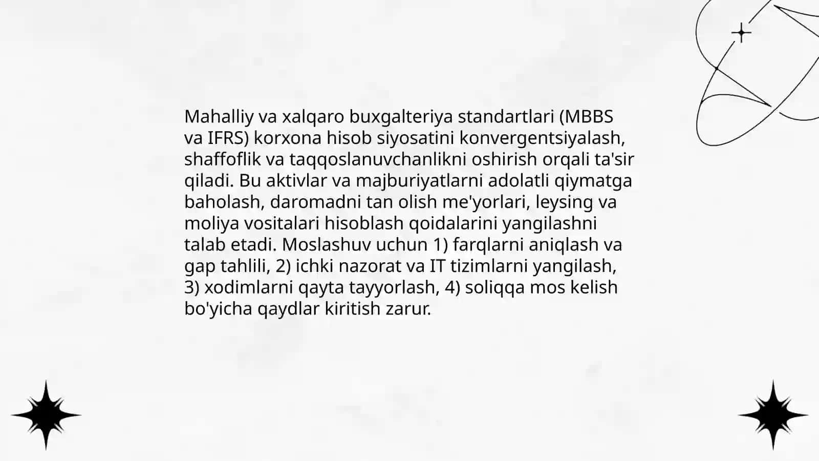 O'zbеkistоn Rеspublikаsi kоrхоnаlаridа hisоb siyosаtining o’zigа хоs хususiyatlаri 4