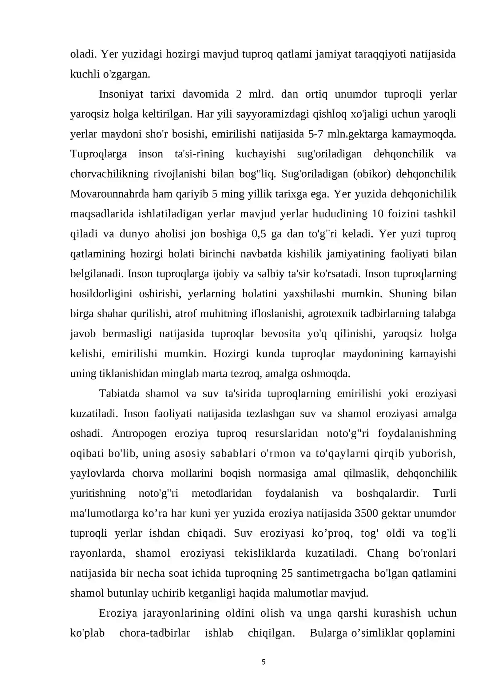 Tuproqdagi suv va uning yer yuzidagi ahamiyati 4