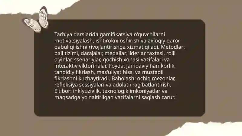 Yuqori sinflarda tarbiya fanini oʻqitishda kreativ yondashuv 4