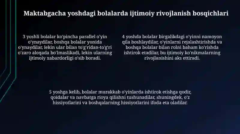 Ijtimoiy ko'nikmalarni o'rgatish 4