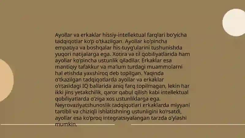 Ayollar va erkaklarning shaxsiy xususiyatlari 4