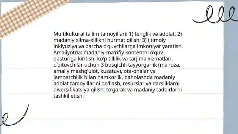 Jahonning rivojlangan mamlakatlarida tarbiyaviy jarayonning etnik xususiyatlari 4