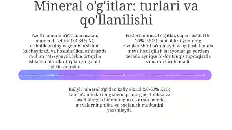 Sabzavot va poliz ekinlarini o'g'itlash: mineral va organik o'g'itlar 4