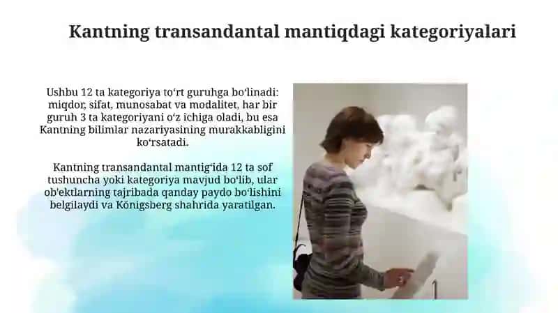 Aristotel, Farobiy va Kant ontologiyasida kategoriyalarning tasnifi 4
