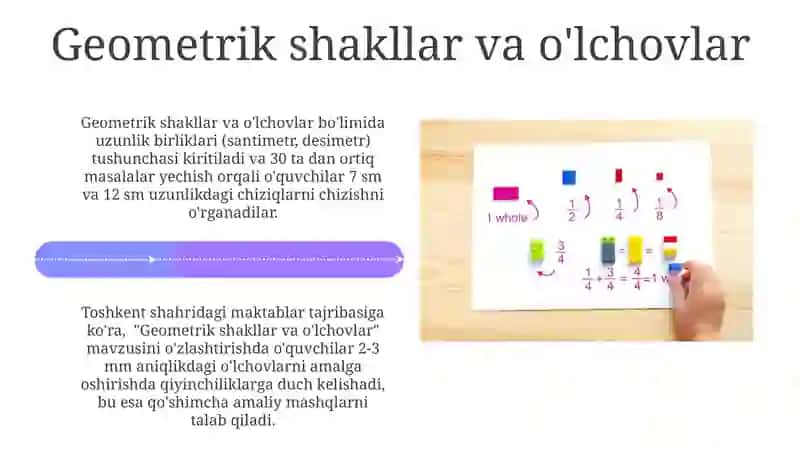 1-sinf matematika darsliklarini, misol va masalalarini ishlash 4