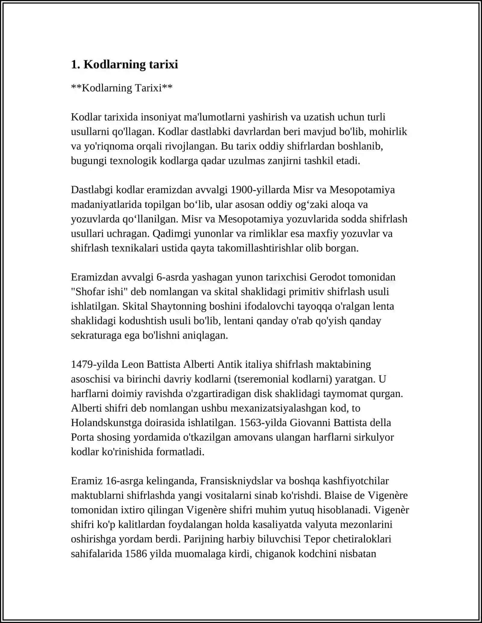 Kodlarning Tarixi 4