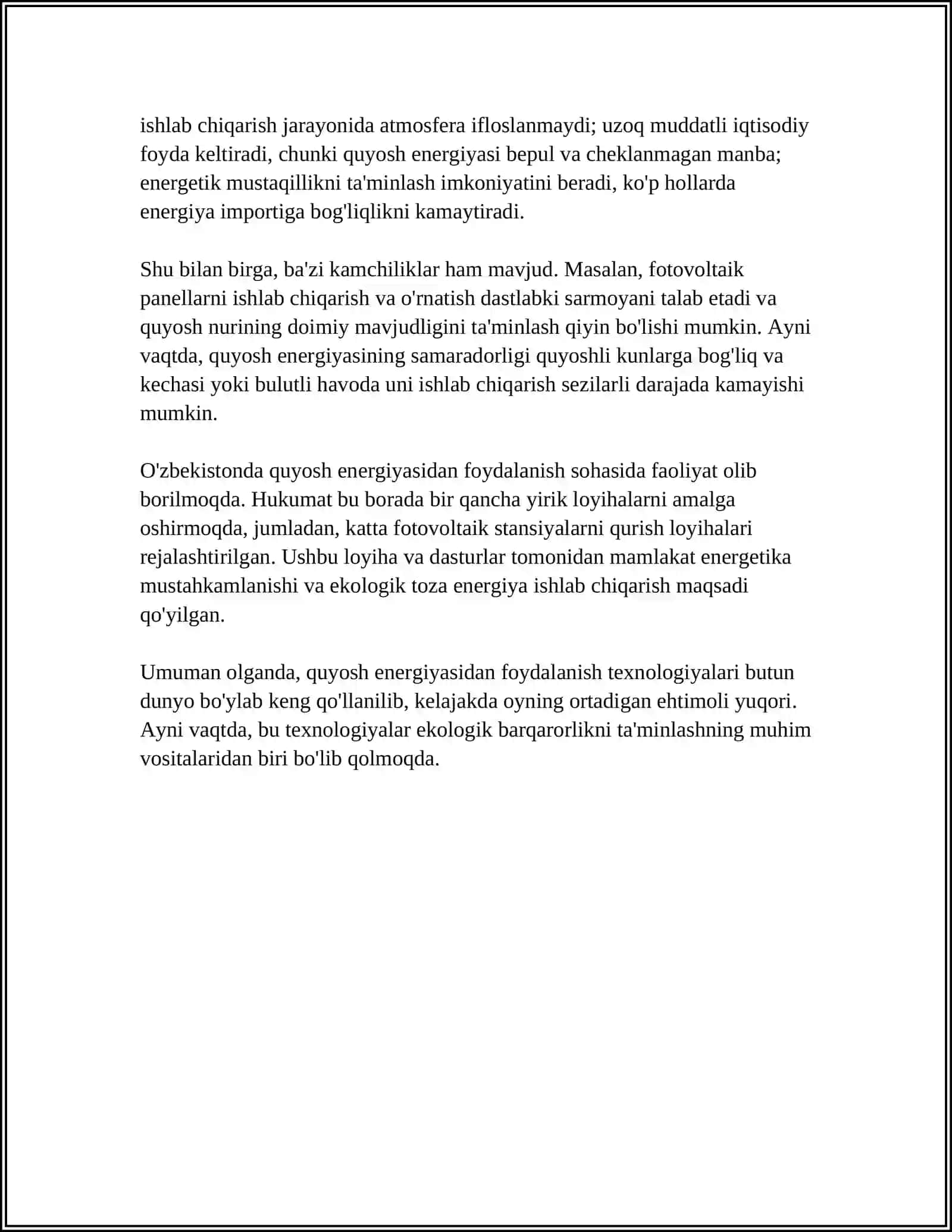 MINORALI QUYOSH ELEKTR STANSIYALARI 4