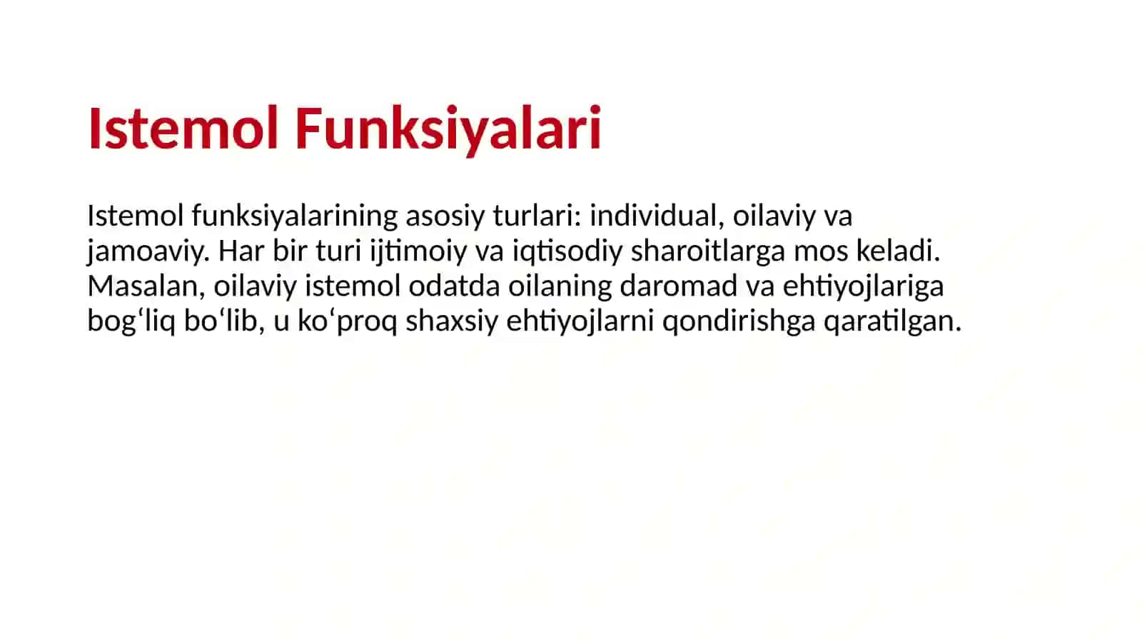 Istemol va investitsiya funksiyalari 4