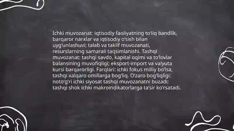 Makroiqtisodiy muvozanatlikning mohiyati va unga erishish yoʻllari 4