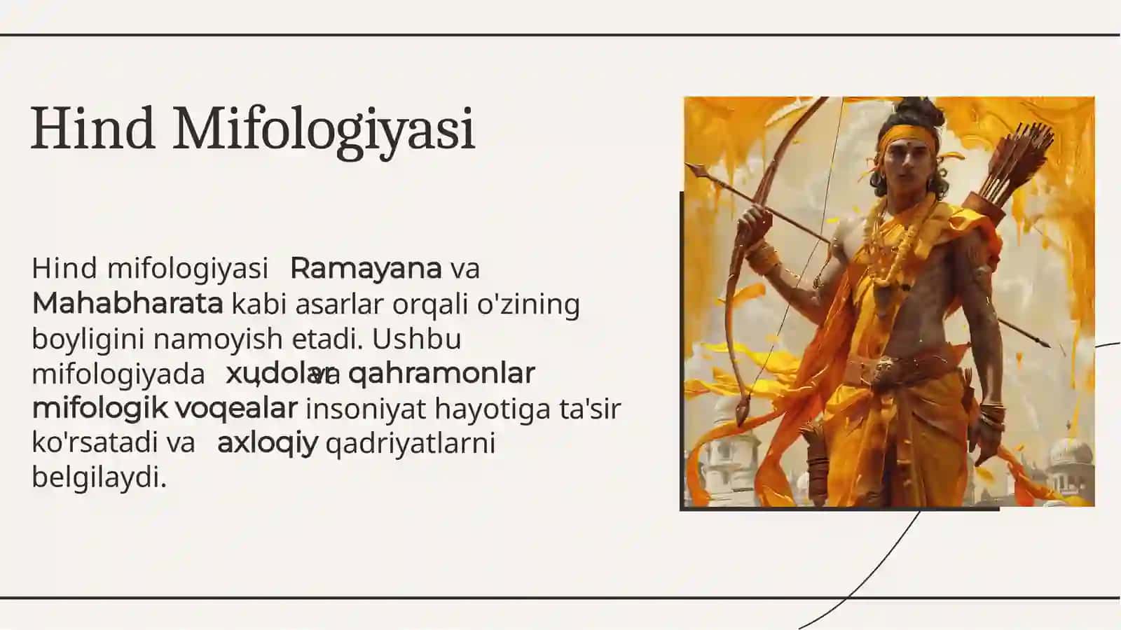 Qadimgi gretsiyaning afsona rivoyatlari mabudalar hind miflari ramayana asari zanjir bant paradigma asari 4