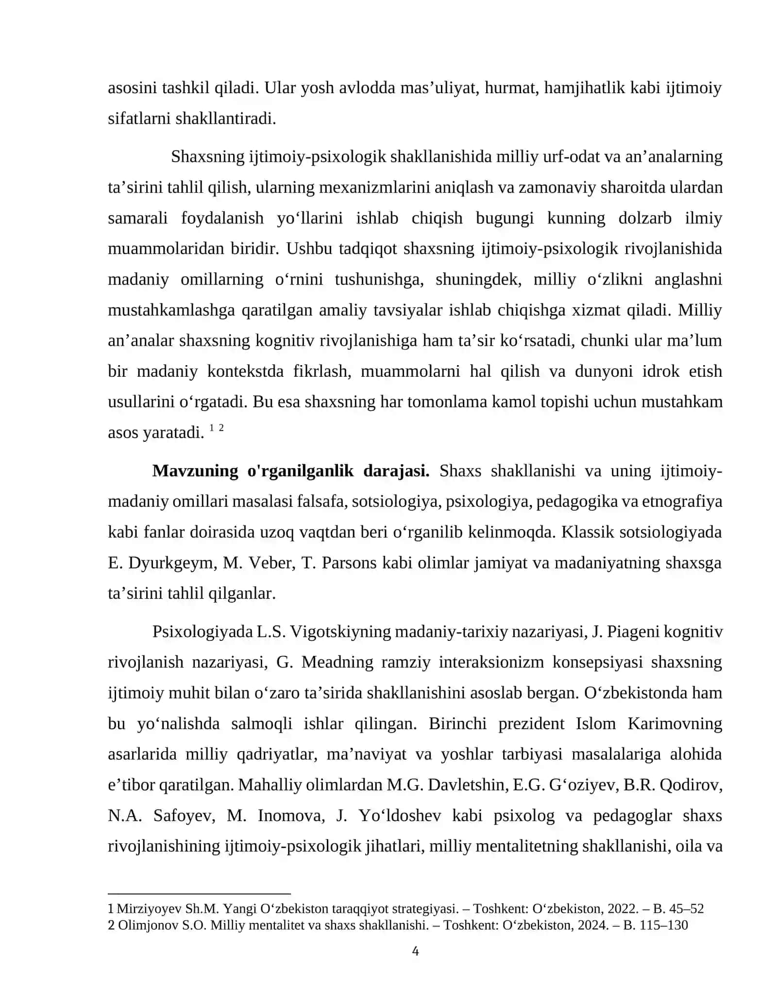 SHAXS SHAKLLANISHIDA MILLIY URF-ODAT VA AN’ANALARNING IJTIMOIY-PSIXOLOGIK AHAMIYATI 4