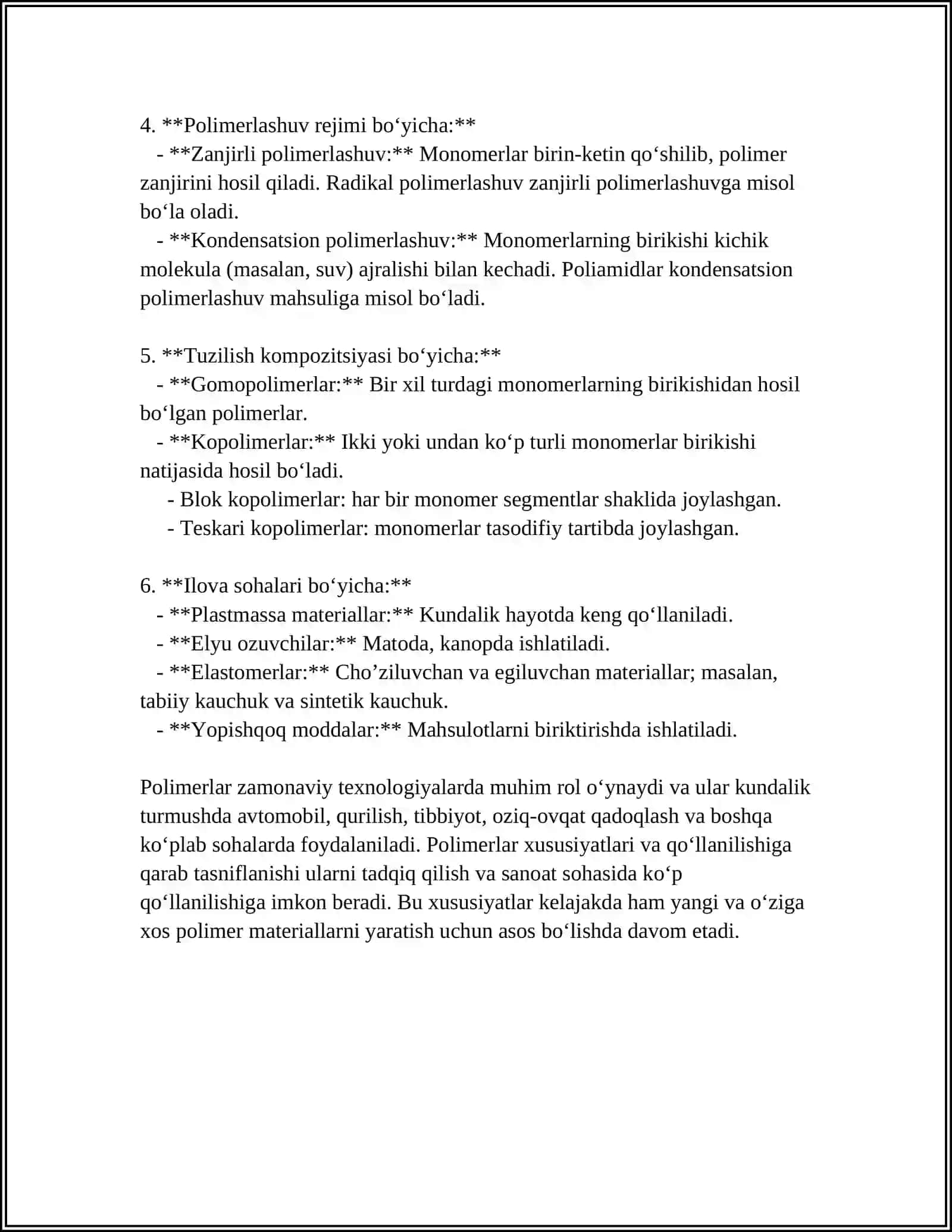 POLIMERLARDAN BUYUMLAR ISHLAB CHIQARISH 4