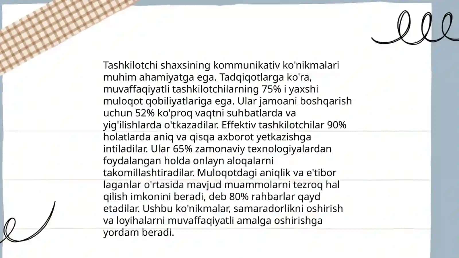 Sinfdan va maktabdan tashqari ishlarni tashkil qilishda tashkilotchi shaxsiga bo’lgan talablar 4
