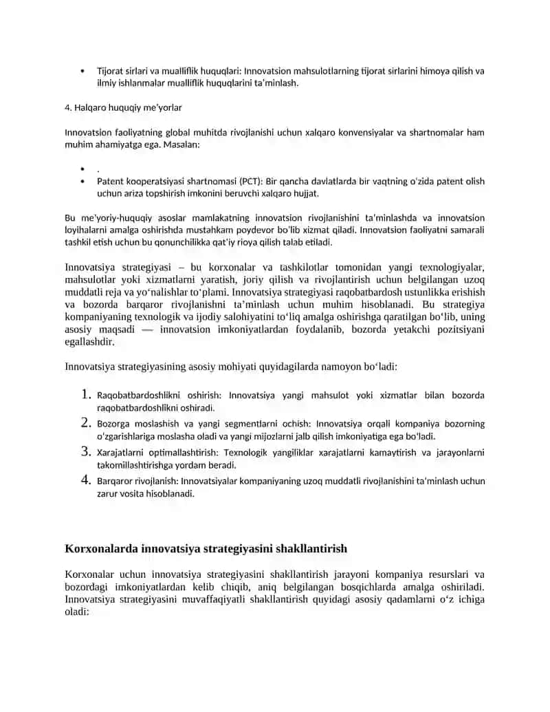 Innovatsion siyosat va innovatsion ekosistema 4