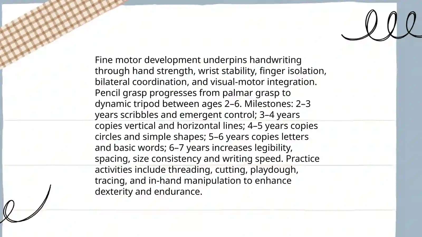 The development of writing skills 4