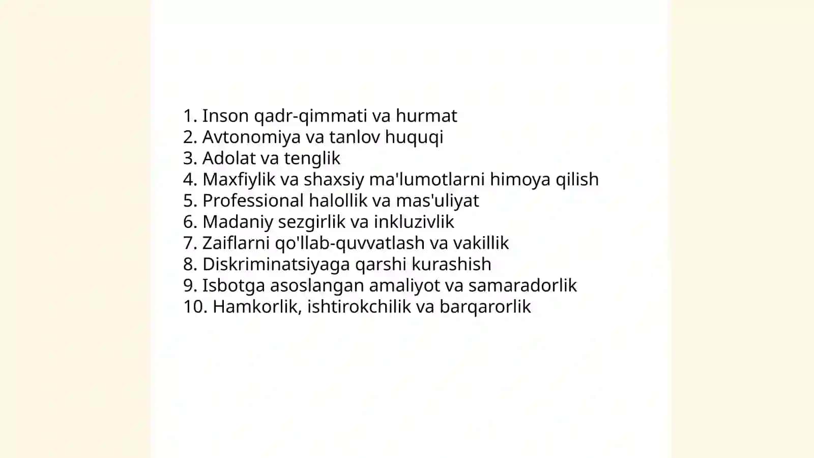 Ananaviy va zamonaviy jamiyatlarda ishtimoiy ishning etikasi va uning xususiyatlari 4