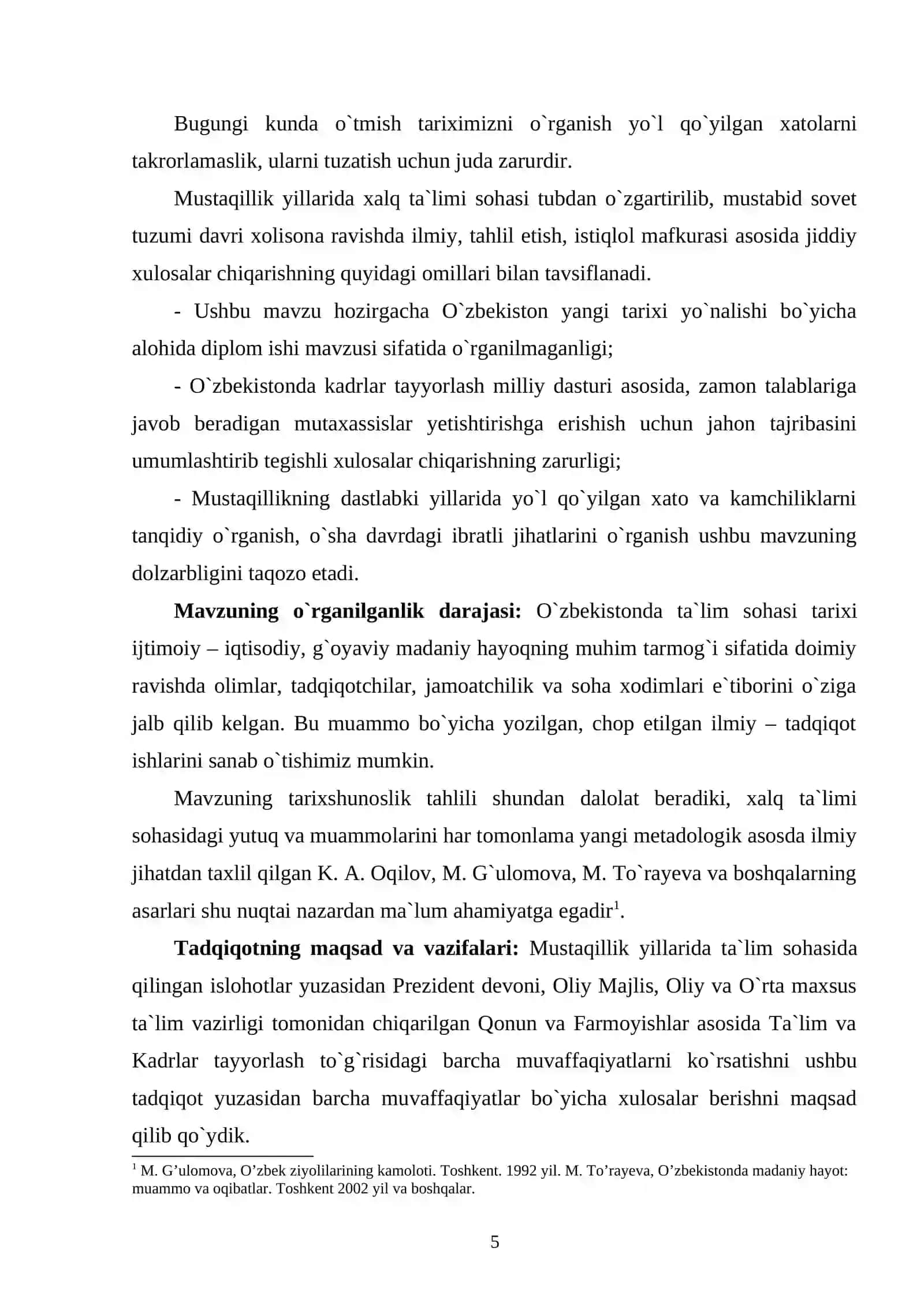 Mustaqil O`zbekistonda ta`lim samaradorligini oshirishdagi olib borilgan chora – tadbirlar va ularning natijalari 4