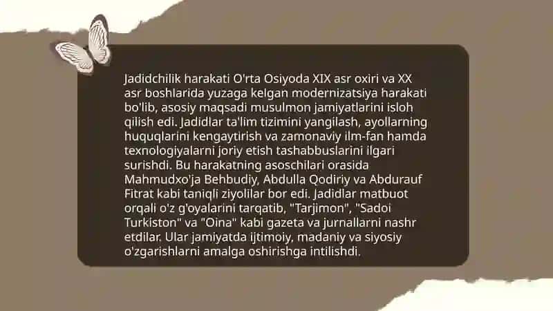 Jadidchilik harakati namoyondalari va ularning faoliyati 4