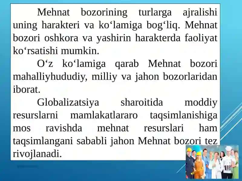 Mehnat bozori, uning mohiyati va ishlash mexanizmi 4