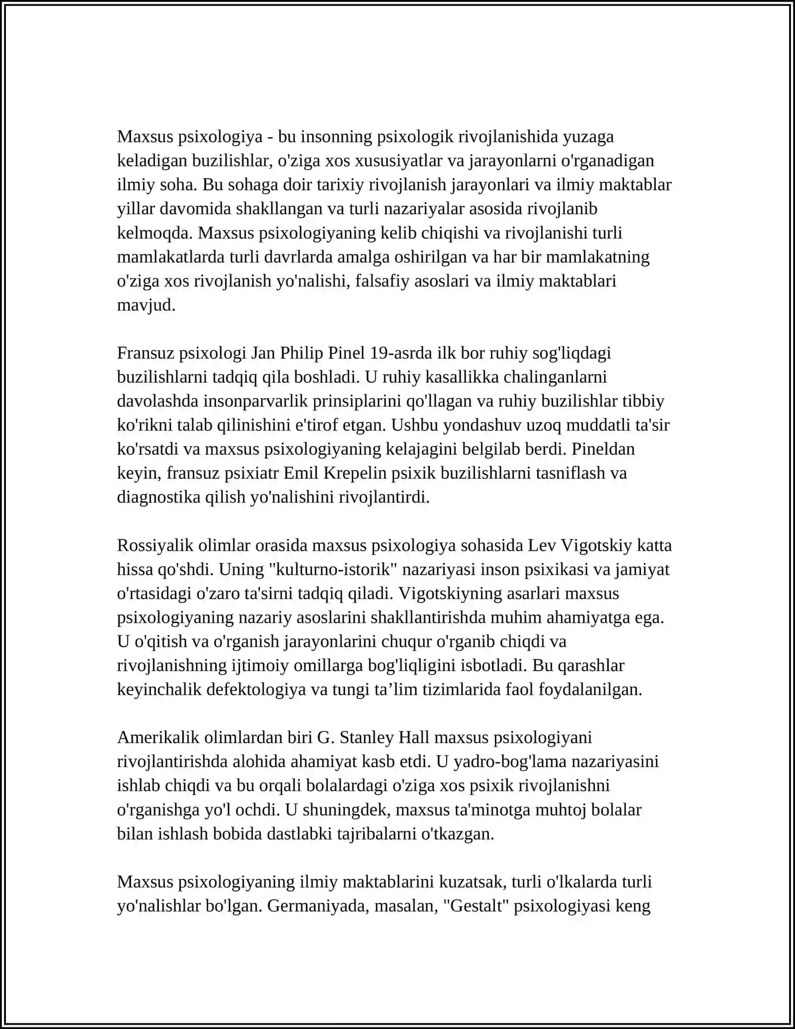 MAXSUS PSIXOLOGIYANING NAZARIY ASOSLARI 4