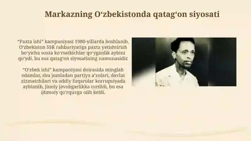 Oʻzbekiston mustaqillikka erishish arafasida ijtimoiy siyosiy jarayonlar 4