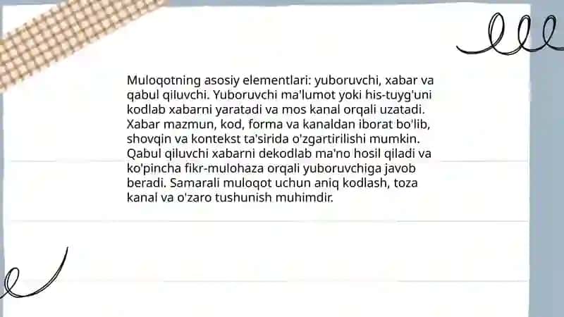 Muloqot haqida tushuncha 4