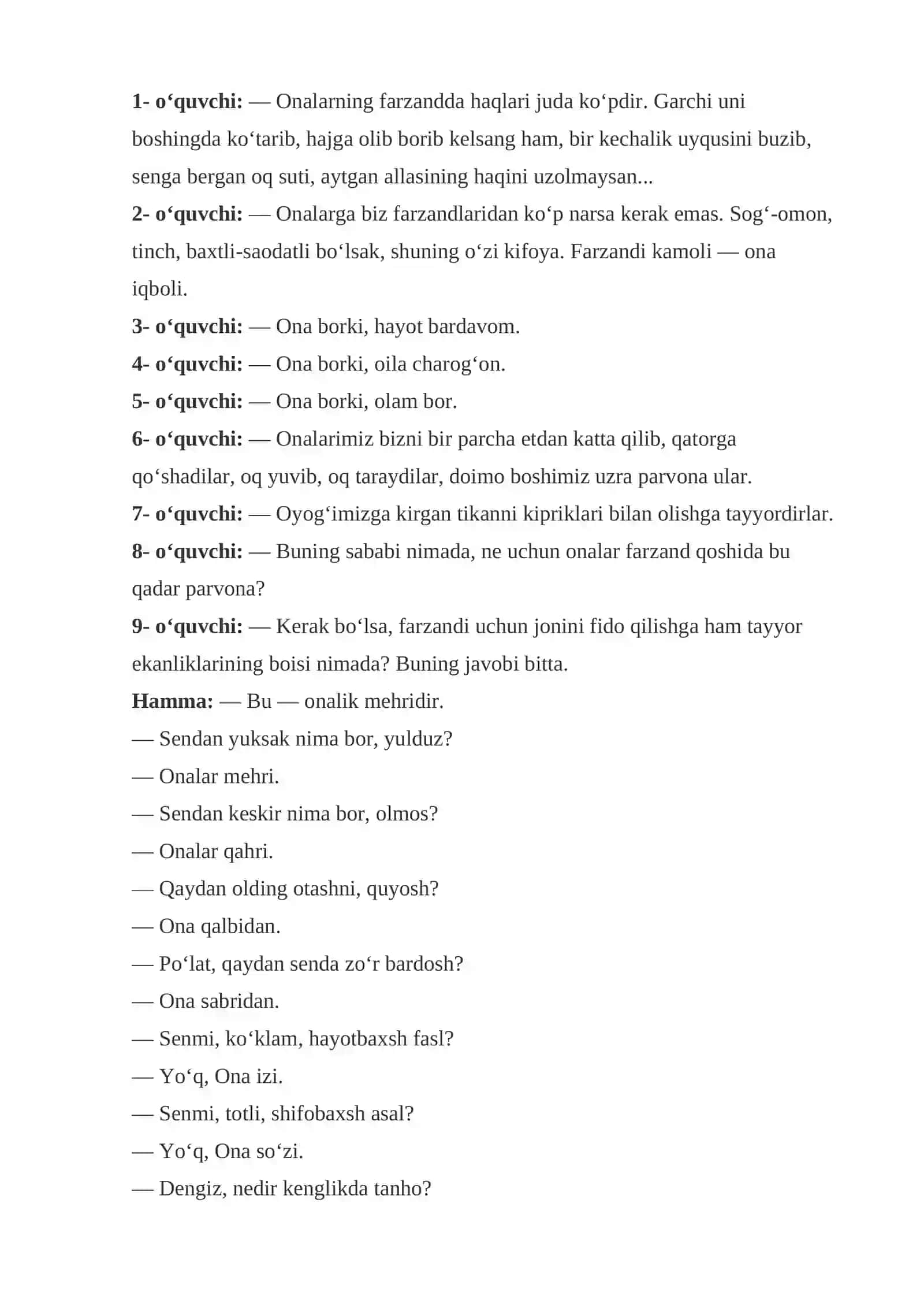 JANNAT ONALAR OYOG‘I OSTIDA 4