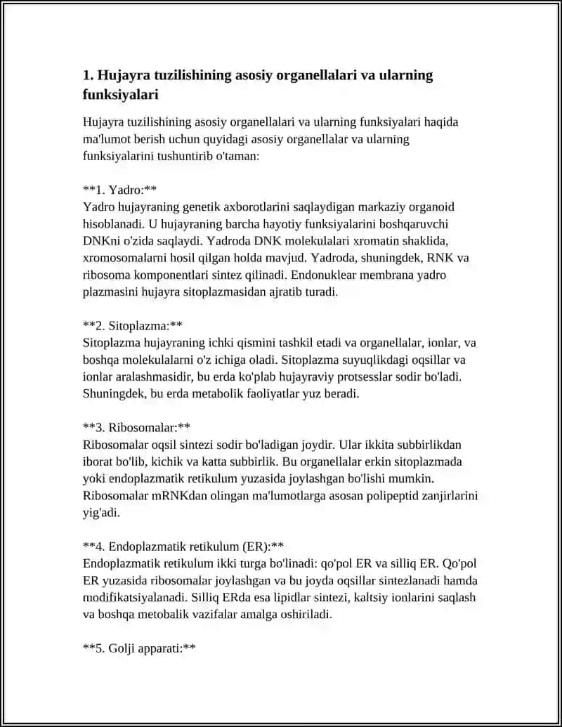 HUJAYRA TUZILISHI. HUJAYRA NAZARIYASI. HAYVON VA ODAM ORGANIZMLARINING XROMOSOMASINNG MORFOFUNKSIONAL FUNKSIYASI 4
