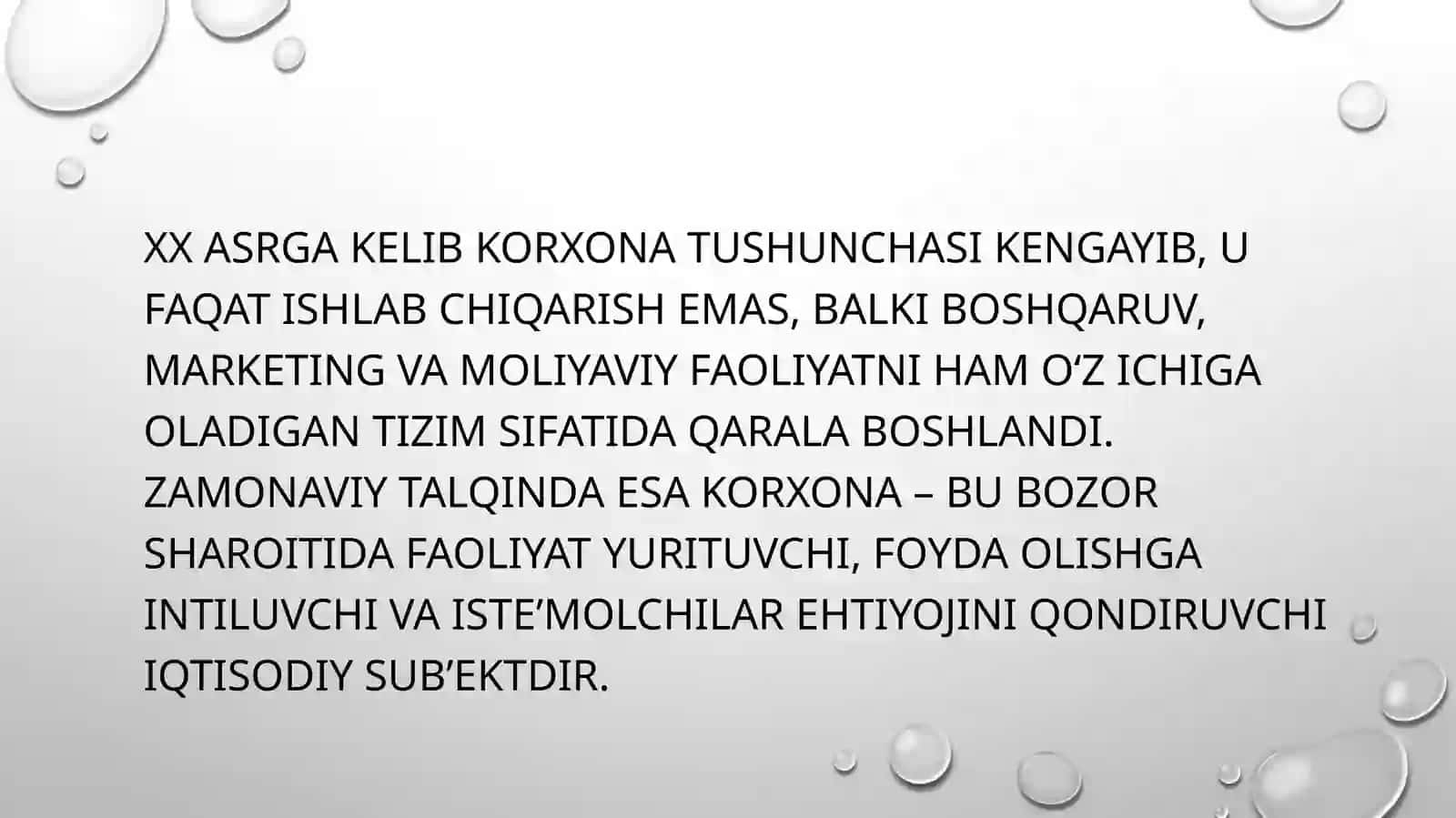 Korxona nazariyasining predmeti va ob’ekti 4