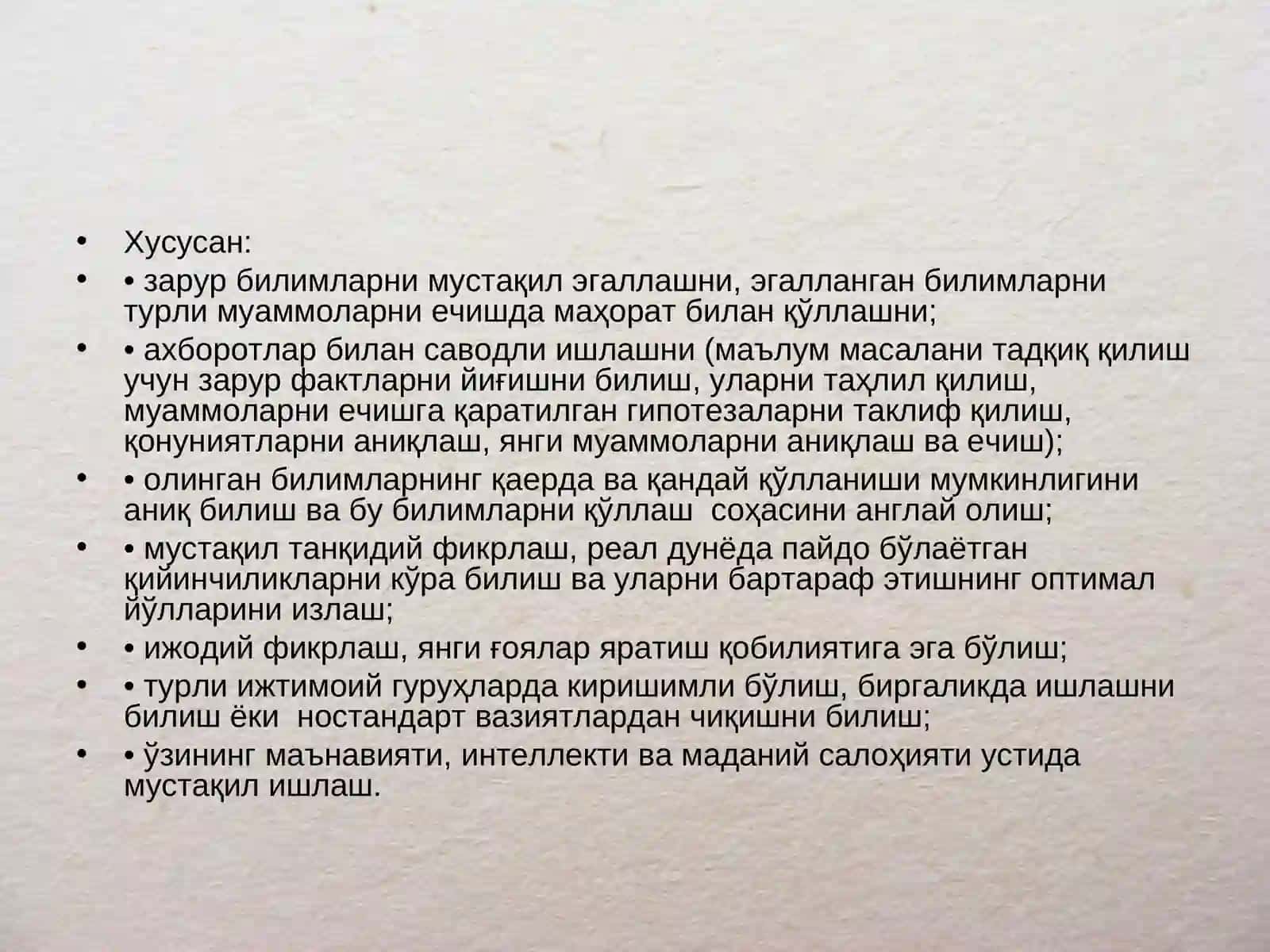 Педагогика фанларини ўқитишда муаммоли вазиятлардан фойдаланишнинг методикаси 4