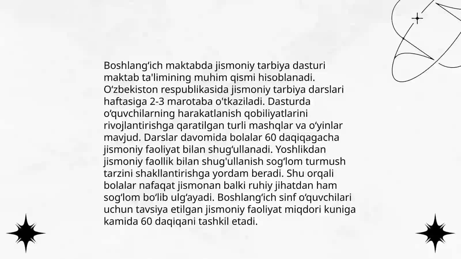 Jismoniy tarbiya masalalarining yoritilishi 4