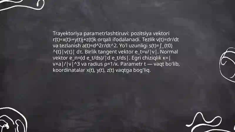Moddiy nuqtaning egri chiziqli harakati 4