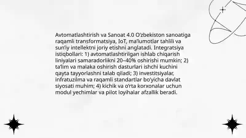 Ishlab chiqarishda robotlashtirish tendensiyalari va iqtisodiy samarasi 4