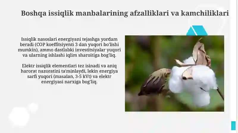 Paxta quritgichlarining issiqlik manbalari va ularning afzalliklari 4