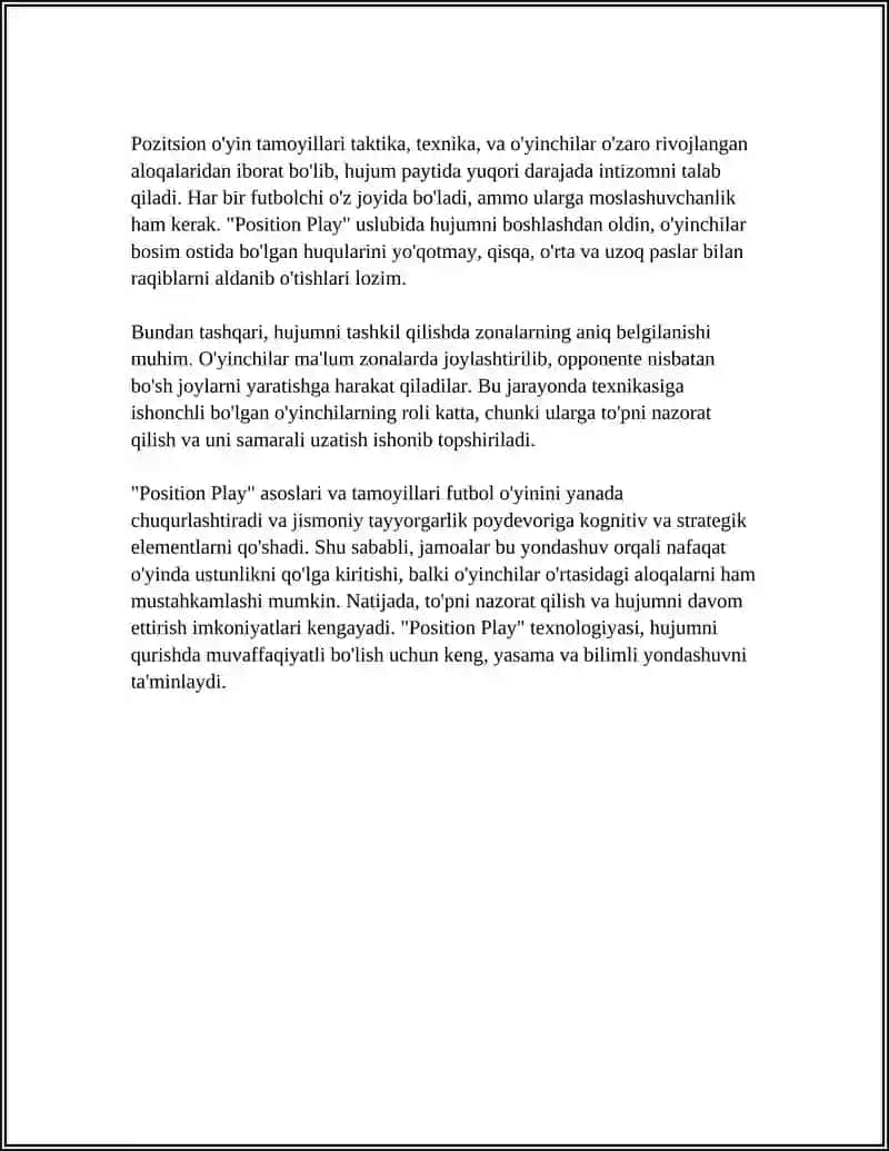 "HUJUMNI QURISH: POSITION PLAY TEXNOLOGIYASI" 4